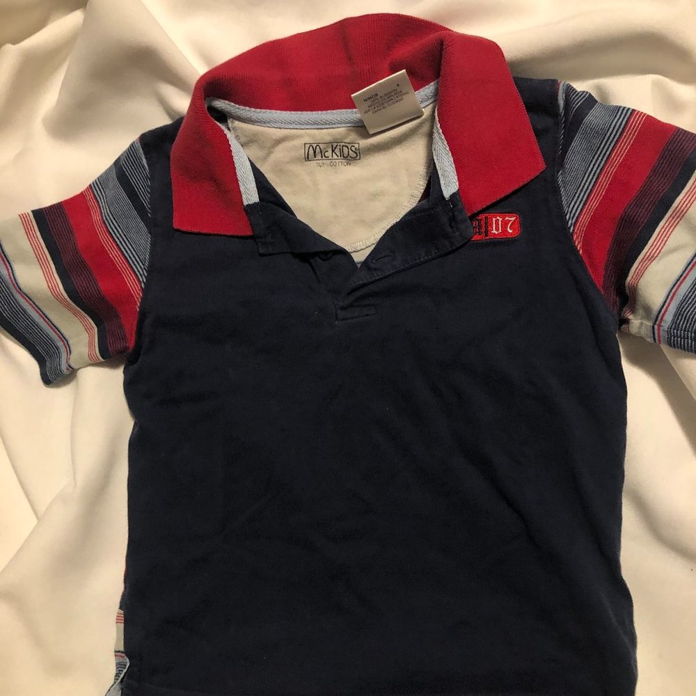 Kids Striped Collared Shirt